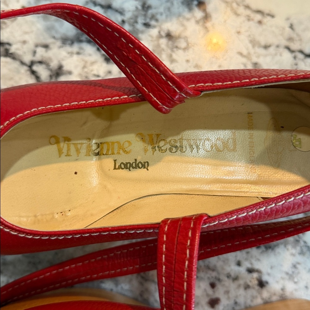 Vivienne Westwood Red Rocking Horse Ballerina platforms - Picture 2 of 4